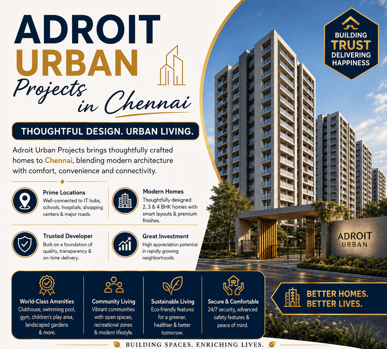Adroit Urban Vanagaram residential apartments Chennai