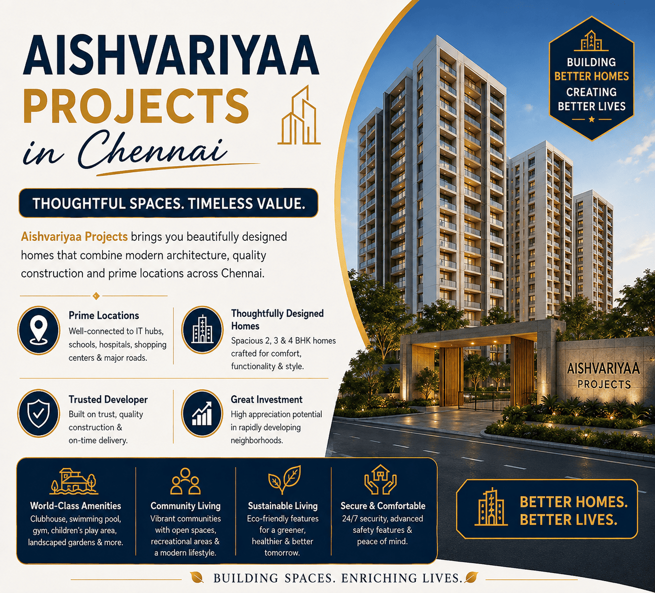 Aishvariyaa Vanagaram residential apartments Chennai