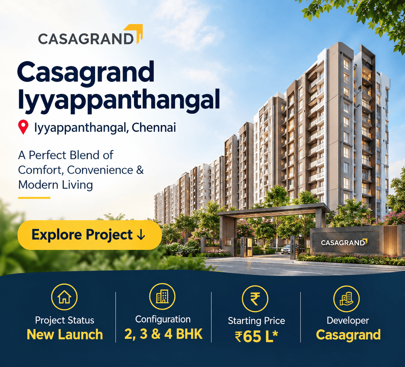 Casagrand Velampalayam premium residential apartments Chennai