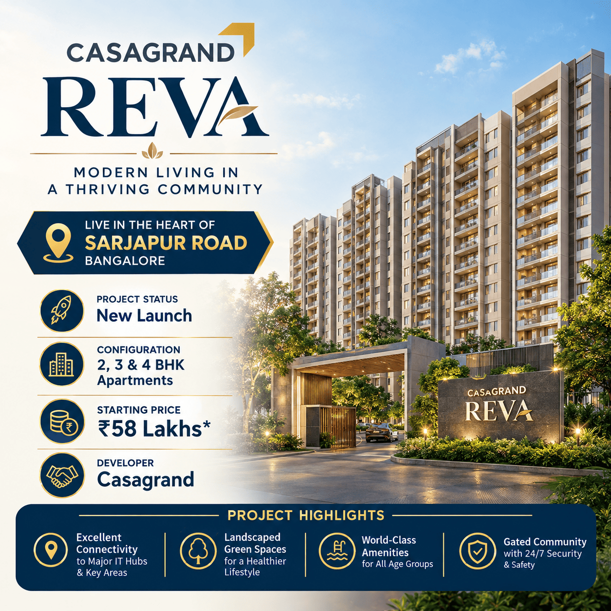 Casagrand Reva Pallavaram luxury apartments Chennai