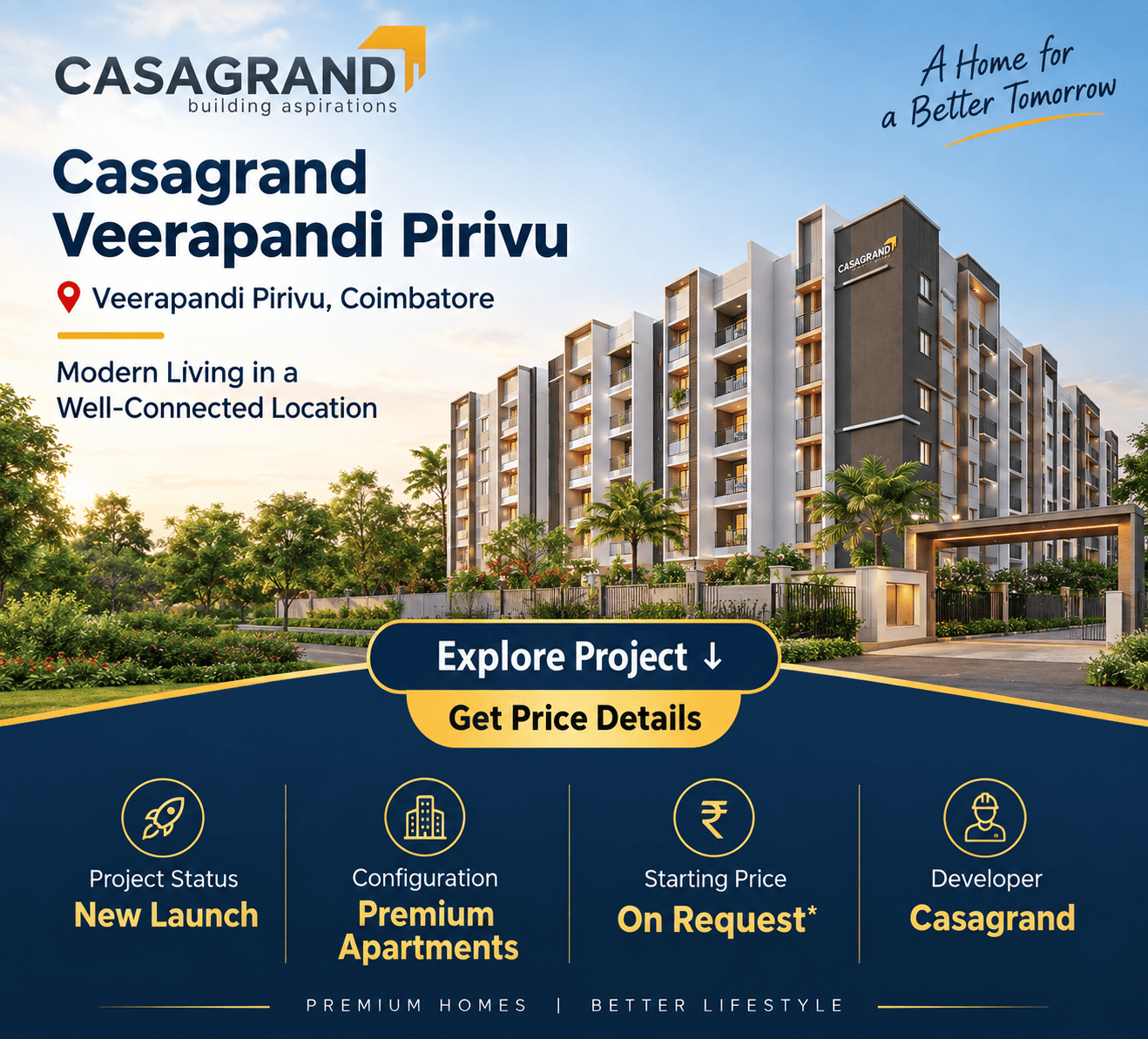 Casagrand Veerapandi Pirivu premium residential apartments Coimbatore