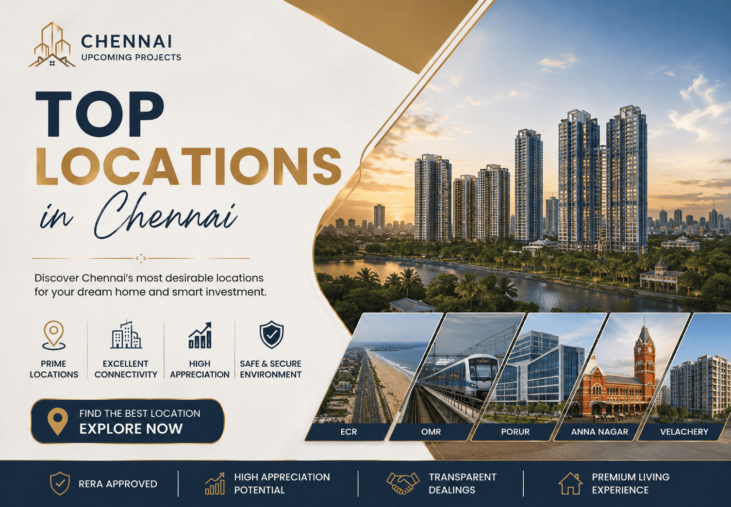 Top real estate locations in Chennai