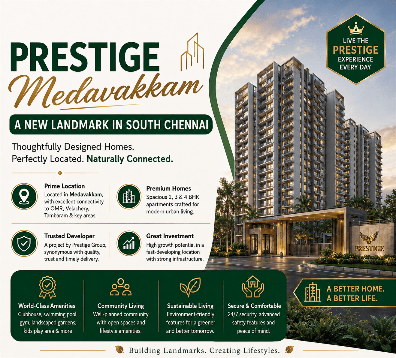 Prestige Medavakkam premium residential apartments Chennai