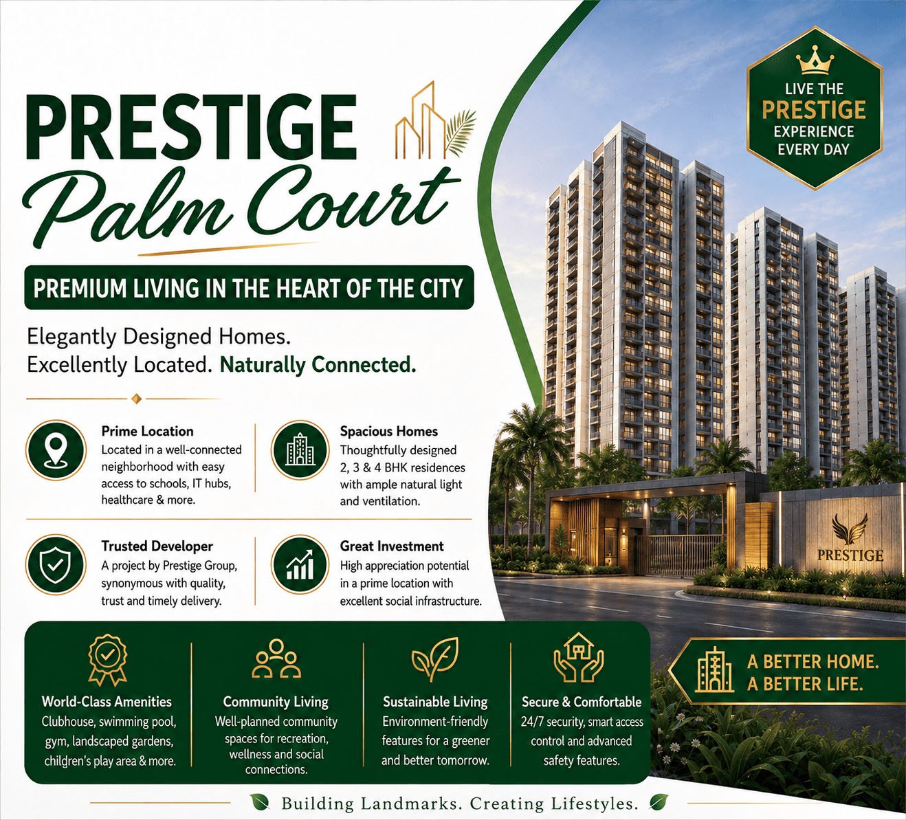 Prestige Palm Court premium residential apartments Madhavaram Chennai