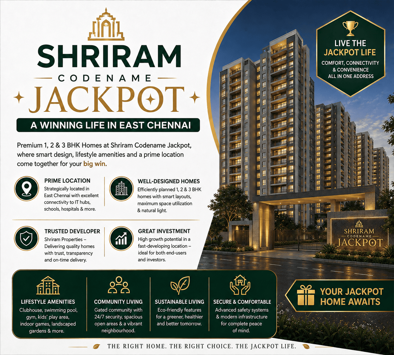 Shriram Codename Jackpot plotted development Chennai
