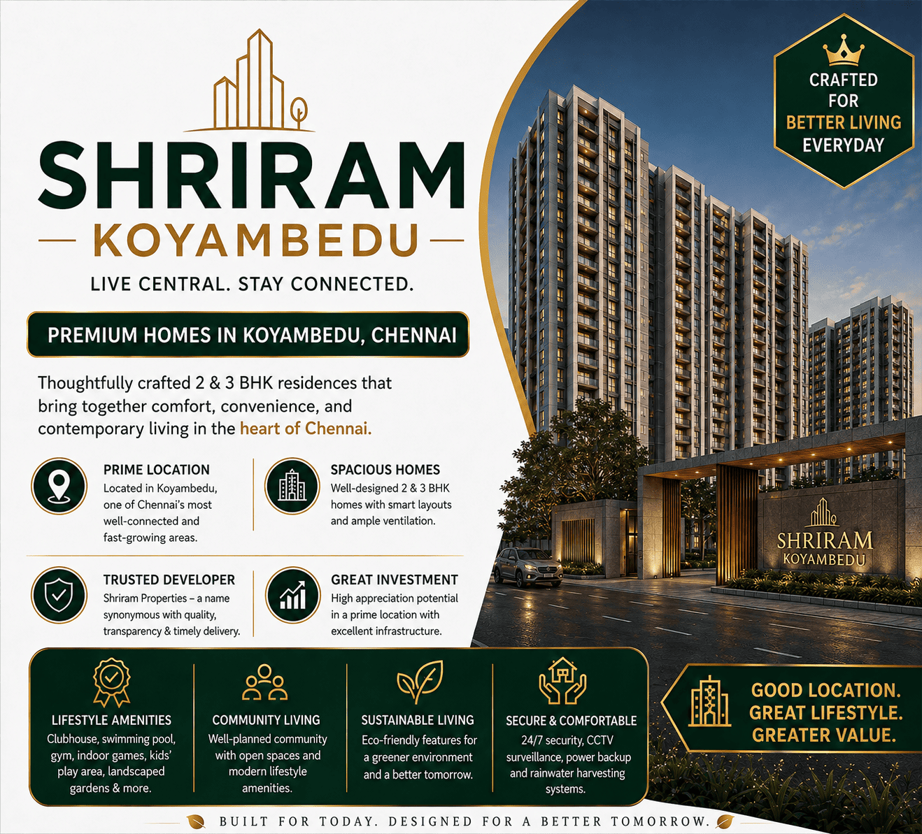 Shriram Koyambedu premium residential development Chennai