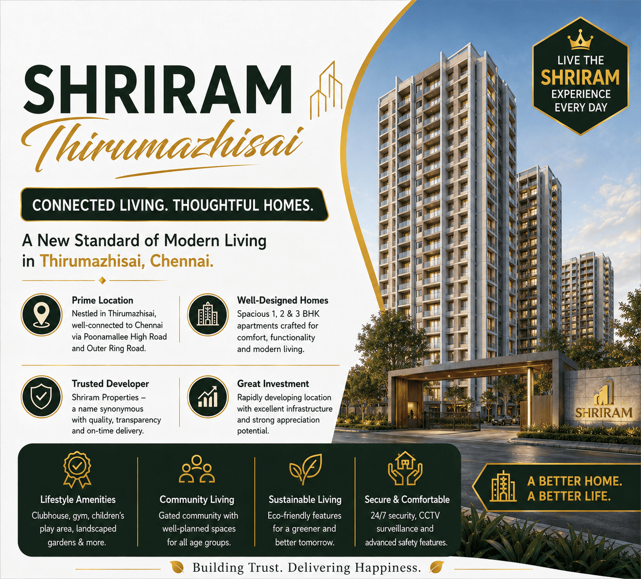 Shriram Thirumazhisai premium residential development Chennai