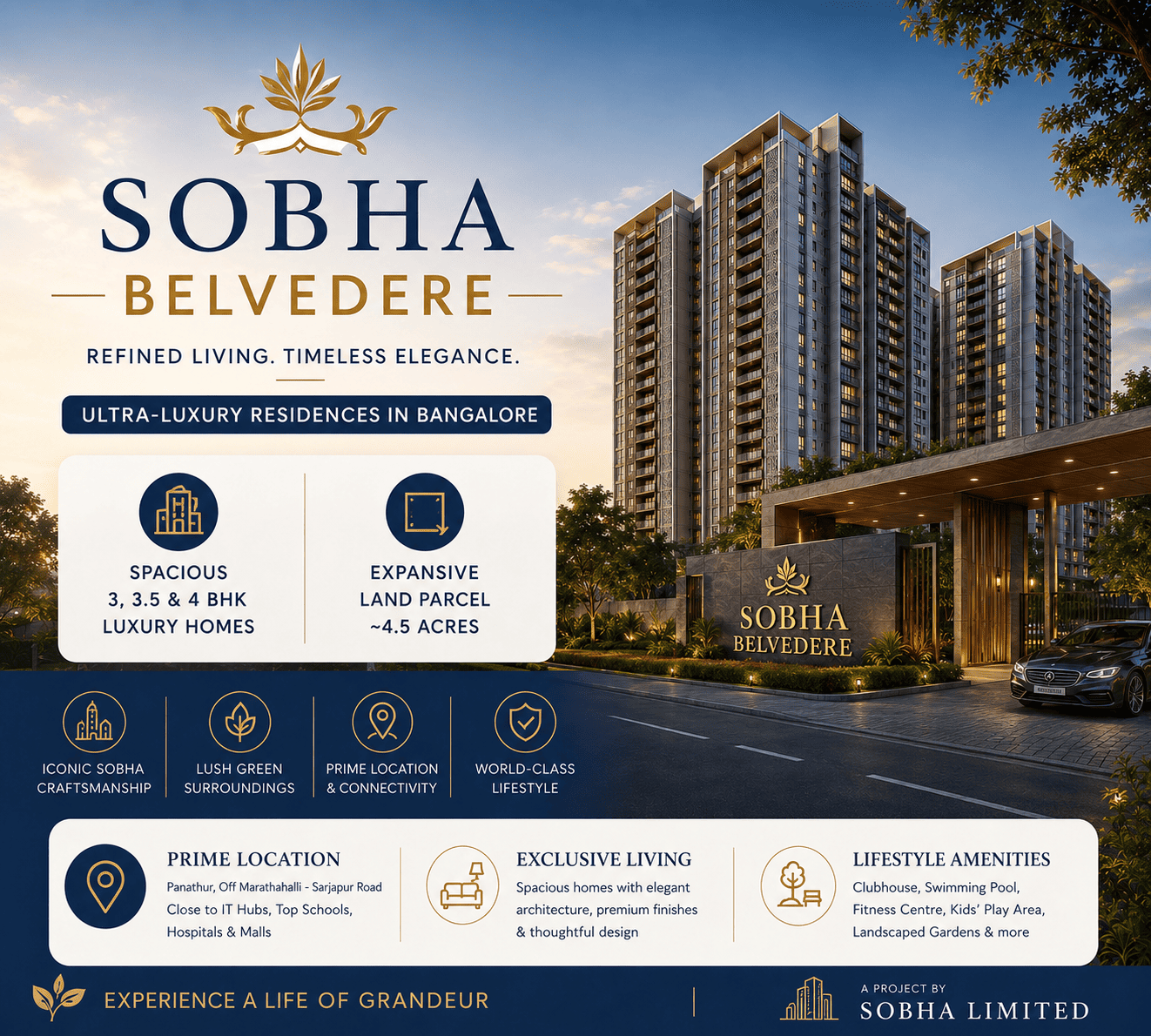 Sobha Belvedere premium residential project Chennai