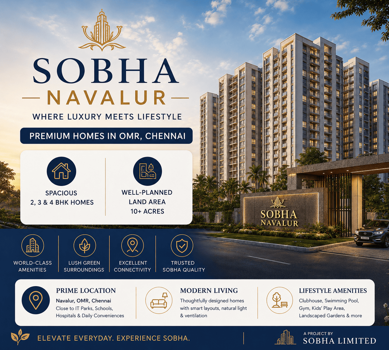 Sobha Navalur luxury residential apartments Chennai