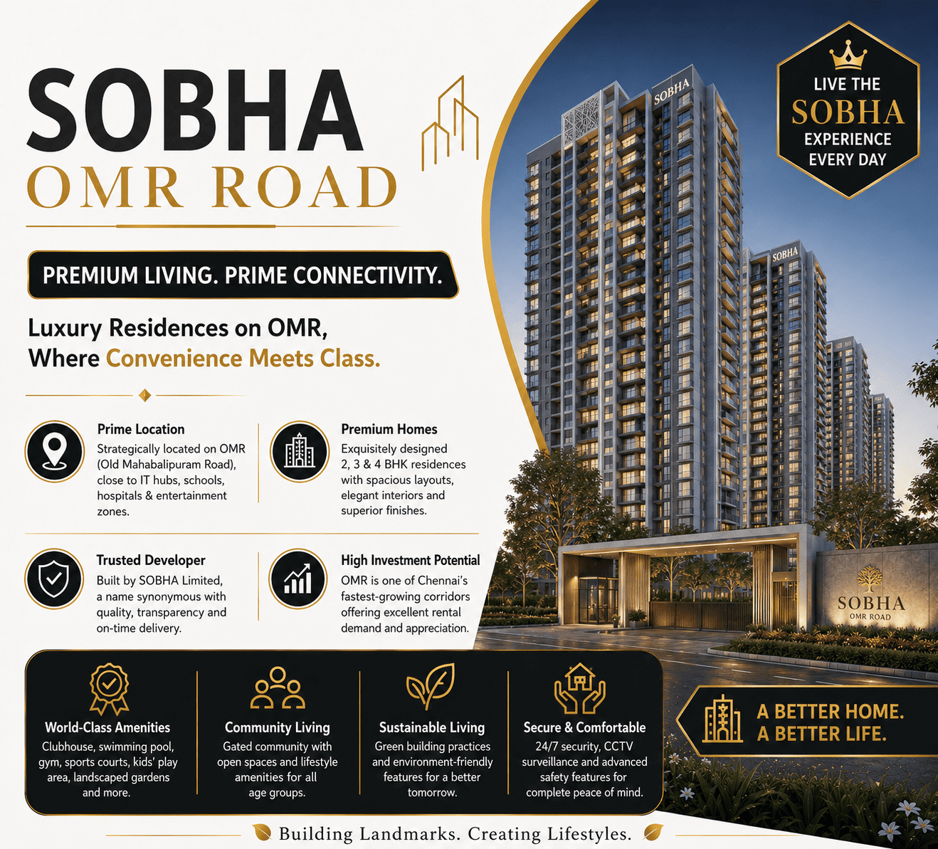 Sobha OMR Road premium residential apartments Chennai